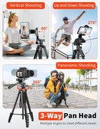 Nineigh 75" Phone Tripod Stand, Overhead Tripod - Image 3