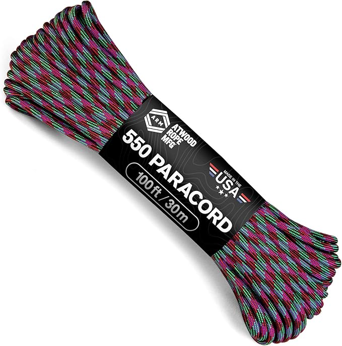 Atwood Rope MFG Color Changing 550 Paracord 100 Feet 7-Strand Core Nylon by AtwoodRopeMFG