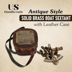 Antique Style Solid Brass Ship Sextant - Image 5