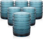 ZMOWIPDL Vintage Glassware Drinking Glasses Set of 6, 12 oz Hobnail Glass Cups by ZMOWIPDL