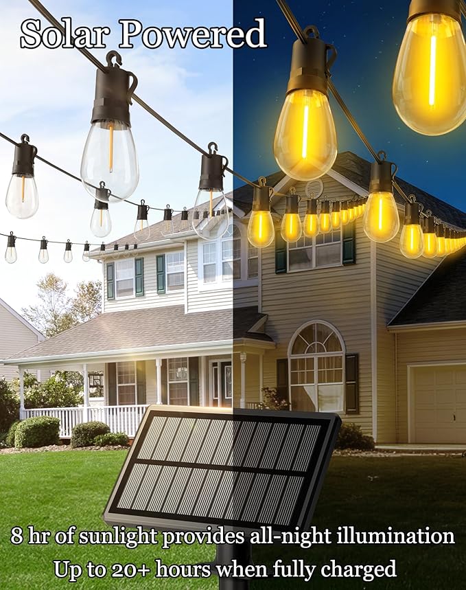 65ft-Solar-Powered-Lights-Outdoor-Waterproof-String - Image 3