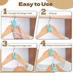 Mlici Hangers Hooks Space Saver, 60 Pack Clothes Connector Hooks, Clothes - Image 7