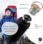 Bambaw Insulated Water Bottle 32 oz, Wide Mouth Stainless Steel Water Bottle - Image 2