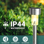 GIGALUMI Solar Lights Outdoor Waterproof, 12 Pack, Stainless Steel LED Solar - Image 4