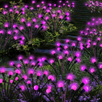Kohlrabi Solar Garden Lights Outdoor, 6 Pack 48 LED Pink Firefly Lights - Image 5