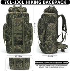 Hiking Backpack for Men 70L/100L Camping Backpack Military Rucksack Molle 3 - Image 2