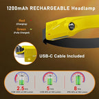 Headlamp Rechargeable LED 230° Wide Beam, USB-C Lightweight Head Lamp, Long - Image 4