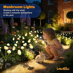 Solar Garden Lights Outdoor, Swaying Mushroom Lights Waterproof - Image 2