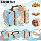 24Pcs Large Suitcase Party Favor Boxes Travel The Map Paper Treat Box - Image 3