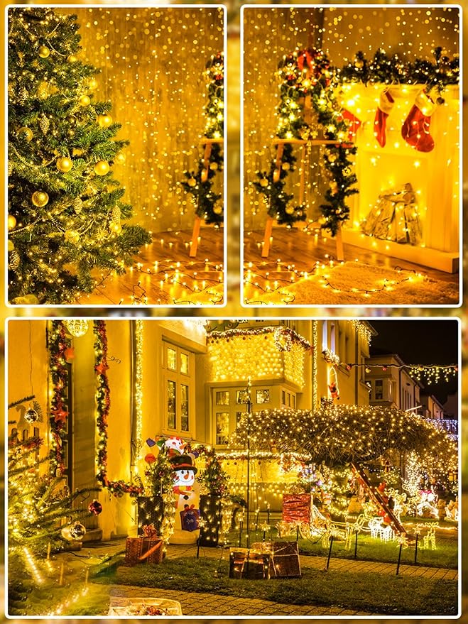 99FT 300 LED Christmas Decoration Lights Outdoor/Indoor, Memory Function & - Image 6