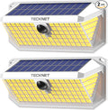 TECKNET 416 LED Solar Powered Outdoor Lights, 270° Angle & 3 Lighting Modes by Tecknet