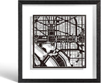 O3 Design Studio Washington D.C. Cut Map Framed, 9x9 inches, Paper Cutting Art by O3DESIGNSTUDIO