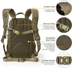 Mardingtop Small Tactical Backpack, Molle Hiking Backpack - Image 4