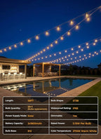 Brightown 58FT Solar String Lights Outdoor Waterproof, Patio Lights - Image 8