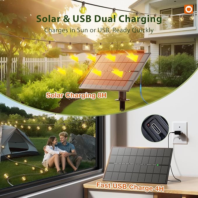 addlon 150FT Solar String Lights Outdoor Waterproof - Image 2