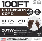 Iron Forge Cable Outdoor Brown Extension Cord 100 ft - Image 2