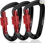 3 Heavy Duty Carabiner Clips 12kN-Lightweight Locking Carabiners by Ultra+Sturdy+Carabiner