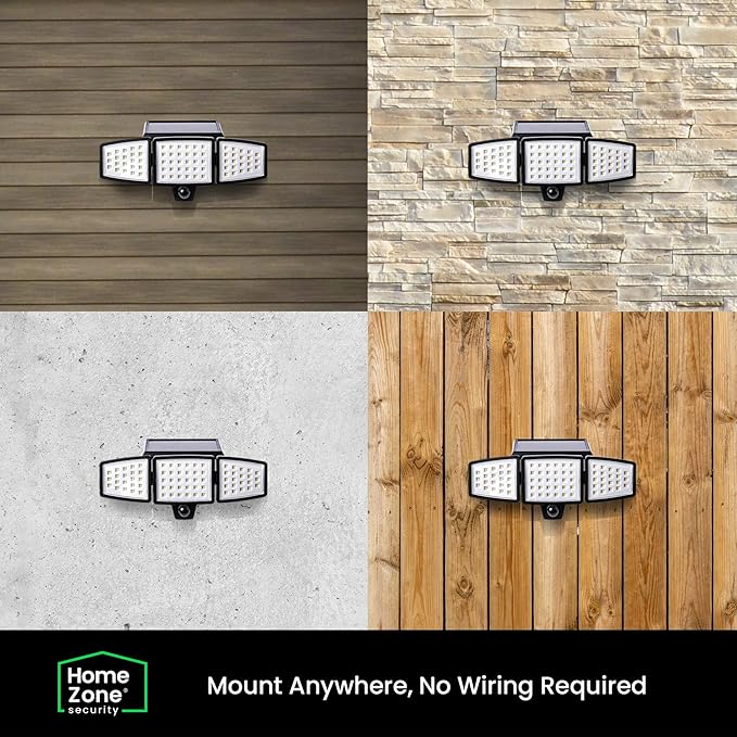 Home Zone Security 2 Packs Solar Flood Lights Outdoor Motion Sensor 120 Degrees - Image 7