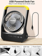 Gazeled Battery Powered Fan, Long Lasting Battery Operated Fans - Image 7