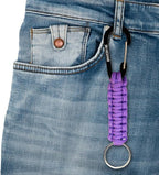BRAVESHINE Paracord Keychain Carabiner Clip, D Ring Lanyard Hanger Stroller Hook - Image 8