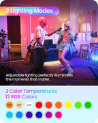 Rechargeable Light Bulbs with Remote Control, 2 Pack E12 Base Battery Operated - Image 7