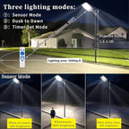 Ofuray Solar Street Lights Outdoor, Solar Security Flood Lights Parking Lot - Image 3