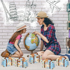 12Pcs Large Suitcase Party Favor Boxes Travel The Map Paper Treat Box - Image 6