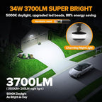 LUTEC 34W 3700 Lumen LED Security Lights Motion Sensor Light Outdoor - Image 2