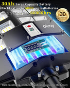 Ofuray Solar Street Lights Outdoor, Solar Security Flood Lights Parking Lot - Image 4