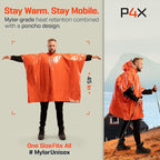 PREPARED4X Emergency Mylar Poncho – Survival Rain Poncho - Image 2