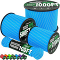 Reflective Paracord Rope 750 lb - 100ft 5/32" Parachute Cord 4MM 12-Strand para by Triberion