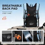 Ultra-Light Soft Daypack 15L/20L, Cushioned Breathable Back Panel Backpack - Image 3