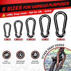 PAMAZY 8Pcs 2.36In Spring Snap Hooks, Carabiner Clip, Heavy Duty Rope Connector - Image 6