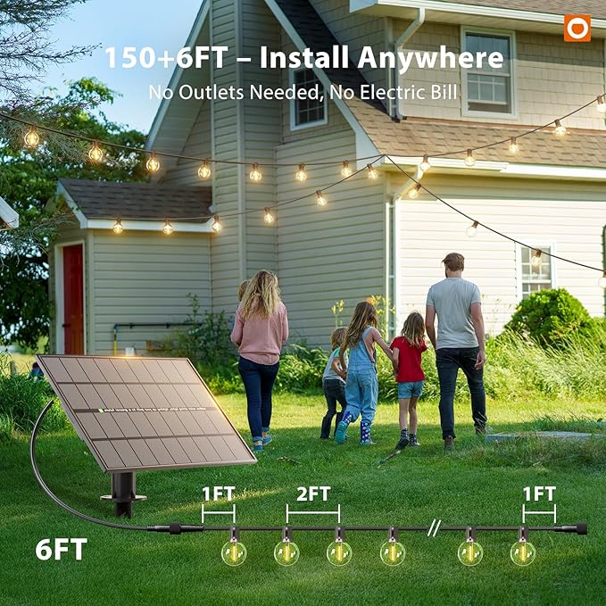 addlon 150FT Solar String Lights Outdoor Waterproof - Image 6