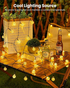 Solar String Lights Outdoor Waterproof, 2 Pack 60 LED 36.5 FT Each, Solar - Image 4