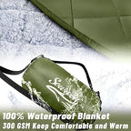 Waterproof Outdoor Blanket 82”X 55” Packable, Stadium Blankets - Image 3
