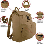 Rothco Canvas Daypack – Heavy-Duty Cotton Canvas Backpack - Image 4