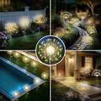 Solar Garden Lights Outdoor, 4 Pack 120 LED Twinkling Firework Lights Decorative - Image 5