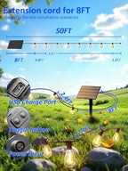 luckystyle 50FT Solar String Lights Outdoor Waterproof - Image 6