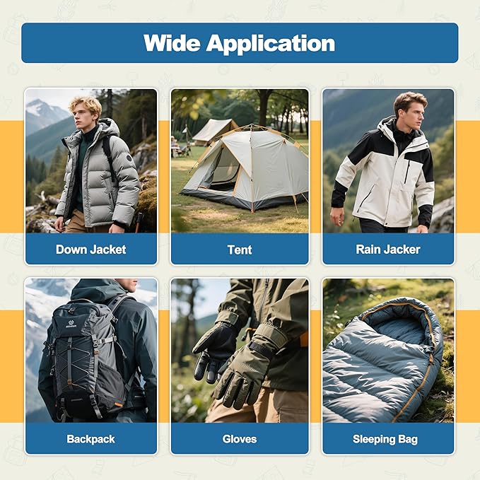 KING MOUNTAIN Self Adhesive Fabric Repair Tape, 4×63 Inches, Quick Down Jacket - Image 6