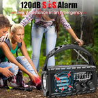 Aivica 20000mah Emergency Radio, SW/NOAA/AM/FM Weather Radio, Solar Powered - Image 6