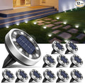 btfarm 12 Pack Solar Lights Outdoor, 8 LED Solar Ground Lights IP65 Waterproof by btfarmdecorativelighting