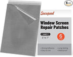 Secopad 5" x 7" Grey/Black Screen Repair Kit, Strong Adhesive Fiberglass Mesh by Secopad