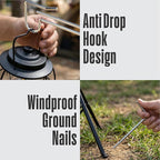 Telescopic Height Adjustable Camping Lantern Tripod Stand - Image 5