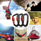 B-Mardi Carabiner Clips Heavy Duty 12kN-Lightweight Locking Carabiners - Image 4