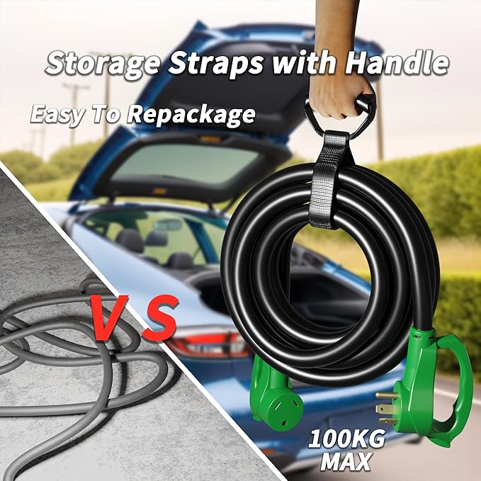 PlugSaf 25 FT 30 Amp RV Extension Cord Outdoor, Flexible Heavy Duty 10/3 Gauge - Image 5