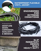 Iron Forge Cable 2 Pack 100 Ft Black Extension Cord, 100 Foot Extension Cord - Image 3