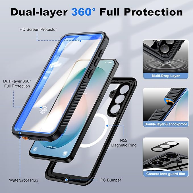 ANTSHARE IP68 Waterproof Case for Samsung Galaxy S26 Plus - Image 5