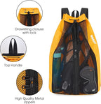 WANDF Swim Bag Mesh Drawstring Backpack Beach Backpack - Image 5