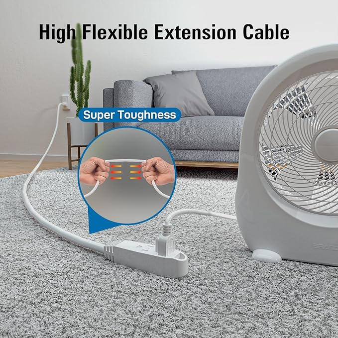 K KASONIC - 25-Feet 3 Outlet Extension Cord, UL Listed, 16/3 SJTW 3-Wire - Image 5